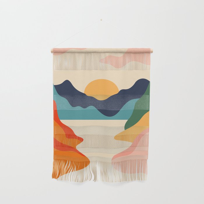 Colorful nature mountain landscape art Wall Hanging Gallery Image 1