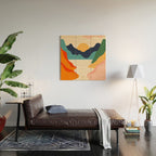 Colorful nature mountain landscape art Wood Wall Art Gallery Image 2