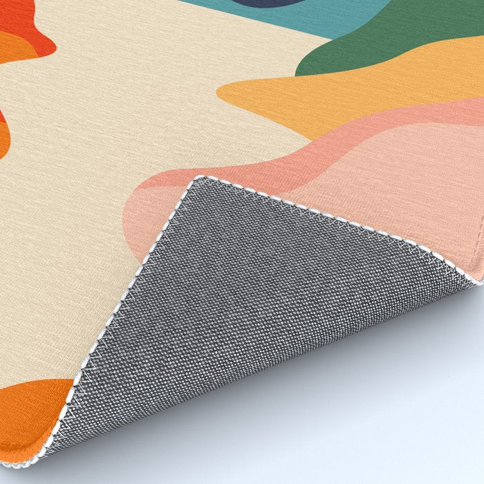 Colorful nature mountain landscape art Rug Gallery Image 4