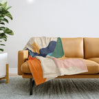 Colorful nature mountain landscape art Throw Blanket Gallery Image 1