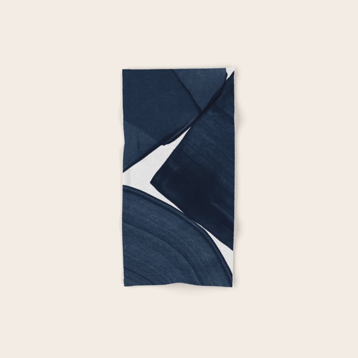 Minimalist Painting Blue II, Modern Abstract Bath Towel Gallery Image 1