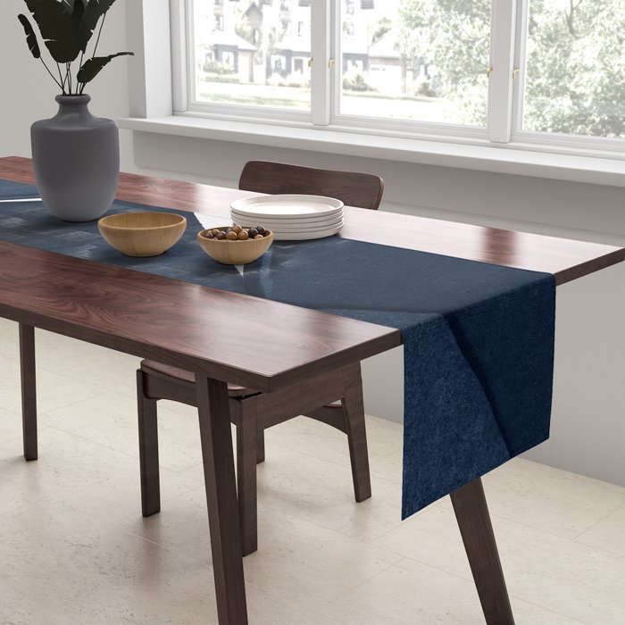 Minimalist Painting Blue II, Modern Abstract Table Runner Gallery Image 2