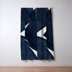 Minimalist Painting Blue II, Modern Abstract Window Curtain Gallery Image 3