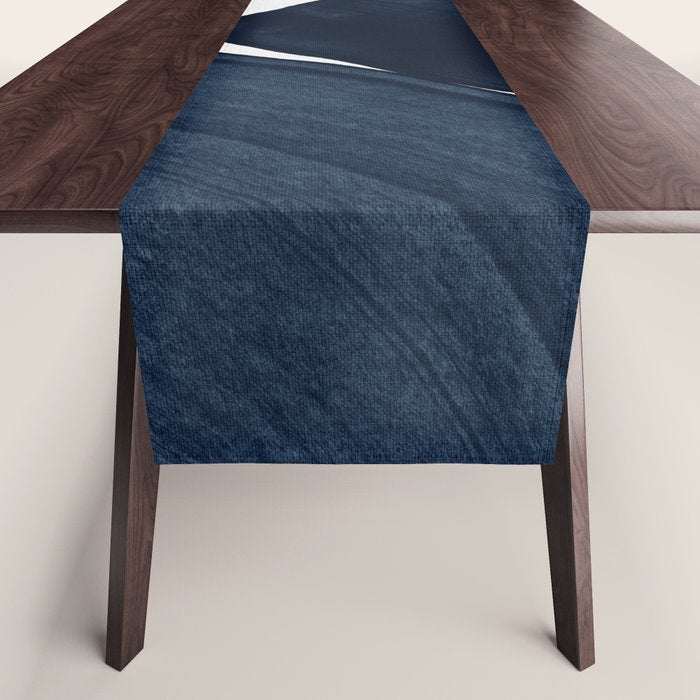 Minimalist Painting Blue II, Modern Abstract Table Runner Gallery Image 1