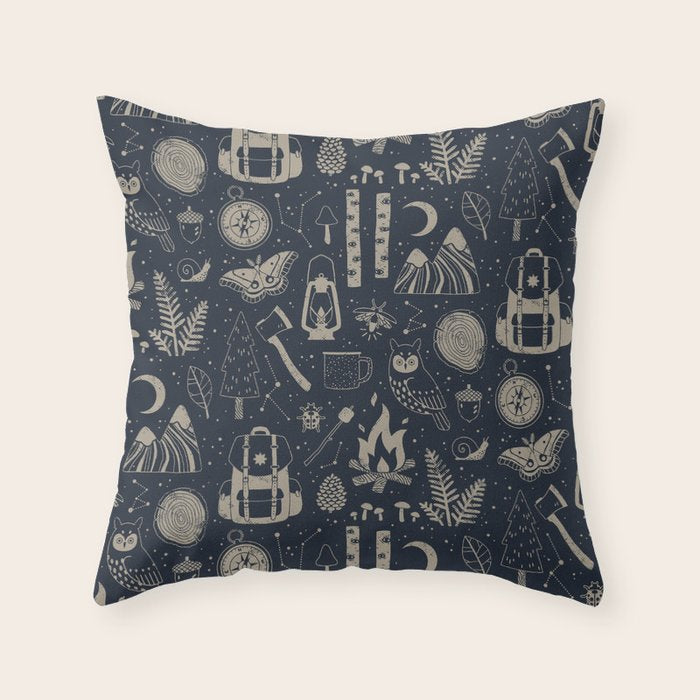 Into the Woods: Stargazing Throw Pillow Gallery Image 1