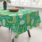 Peacock Dreams - Electric Green Tablecloth Gallery Image 3