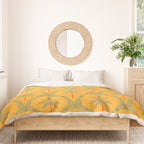 Vintage summer palm tree art pattern Duvet Cover Gallery Image 3