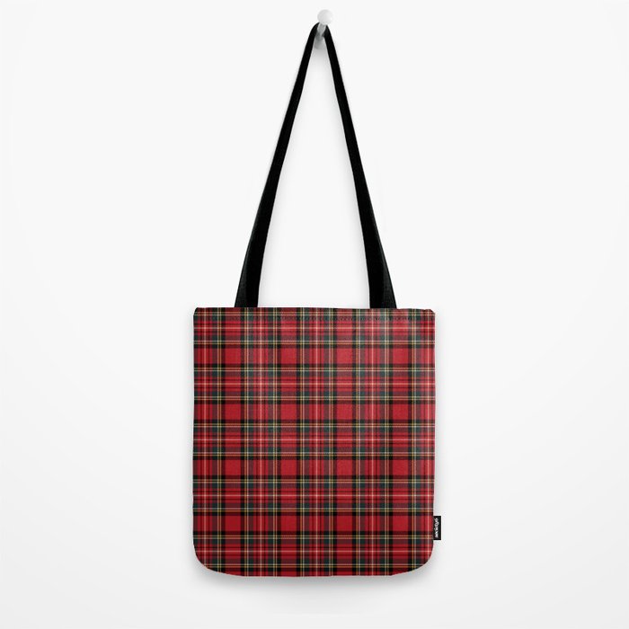 RED TARTAN â Royal Stewart inspired | Collection : Plaid âs not dead â Classic Punk Prints Tote Bag Gallery Image 2