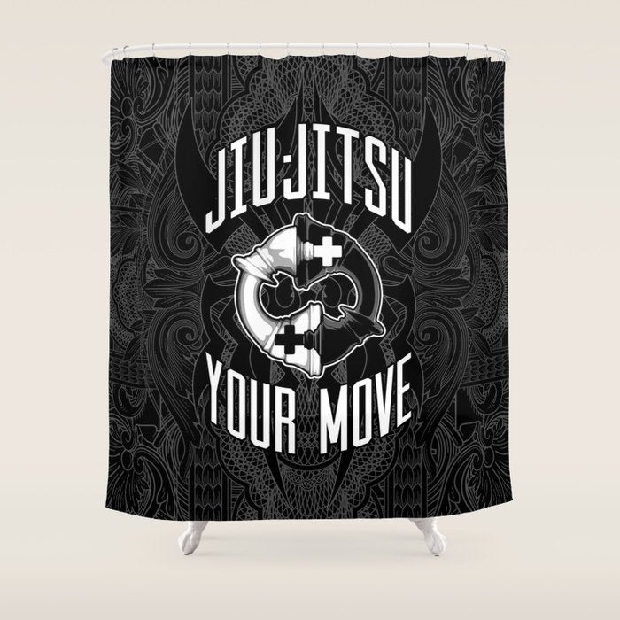 Brazilian Jiu-jitsu Chess Kings Shower Curtain Gallery Image 1