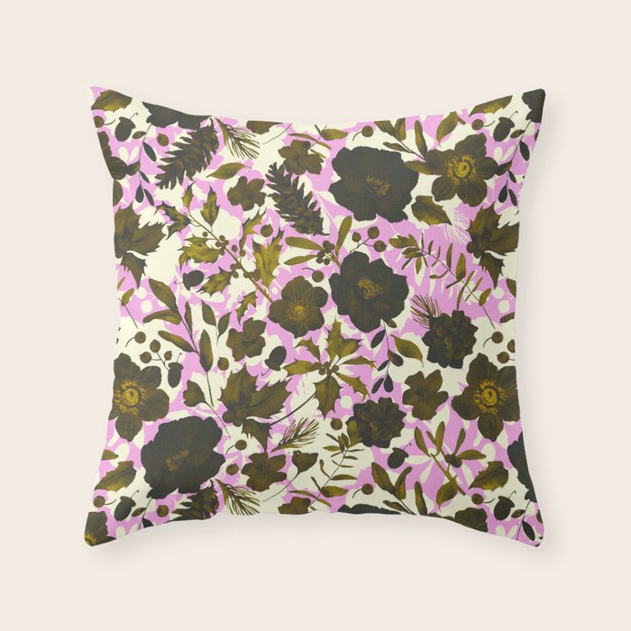 Illuminated garden silhouette Throw Pillow Gallery Image 6