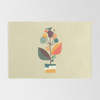 Potted plant with a bird Rug Gallery Image 2