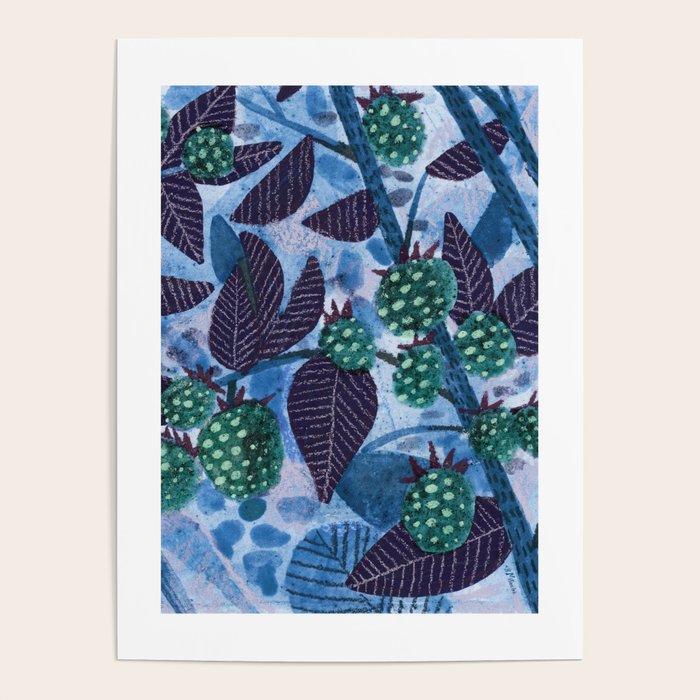 In Season in Blue Raspberry & Teal Poster Gallery Image 4