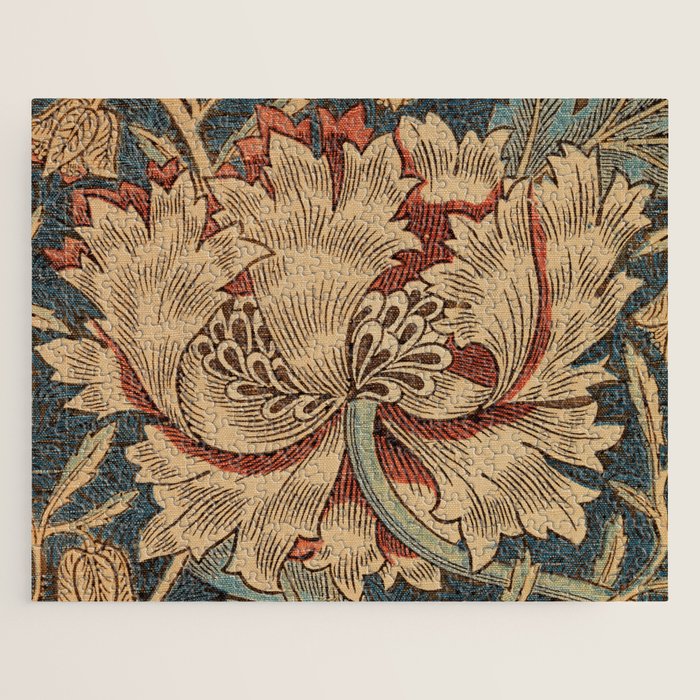 William Morris Honeysuckle Floral Jigsaw Puzzle Gallery Image 1