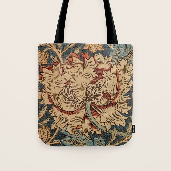 William Morris Honeysuckle Floral Tote Bag Gallery Image 1