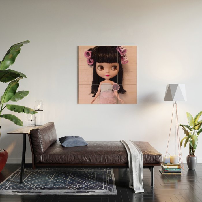blythe in curlers Wood Wall Art Gallery Image 2