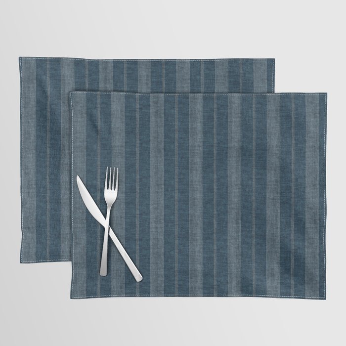 ivy stripes - navy blue Placemat Gallery Image 1