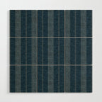 ivy stripes - navy blue Wood Wall Art Gallery Image 1