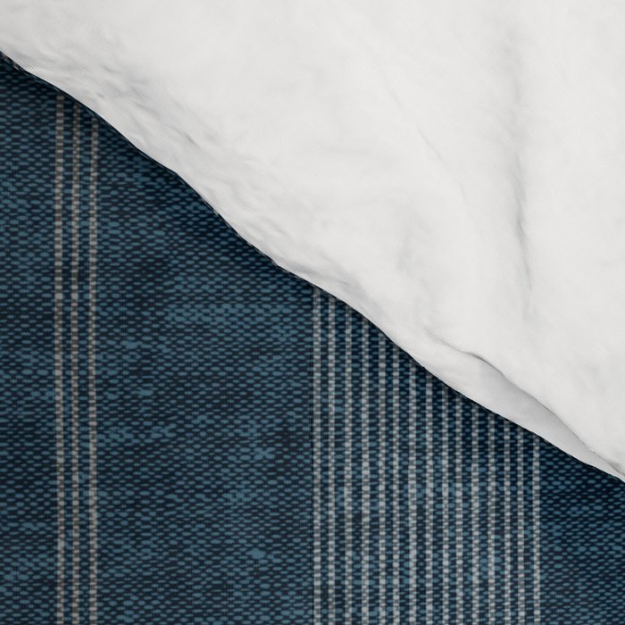 ivy stripes - navy blue Comforter Gallery Image 4