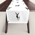 Reindeer animal doodle art pattern Table Runner Gallery Image 1