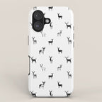 Reindeer animal doodle art pattern iPhone Case Gallery Image 1