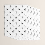 Reindeer animal doodle art pattern Wrapping Paper Gallery Image 3
