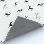Reindeer animal doodle art pattern Rug Gallery Image 4