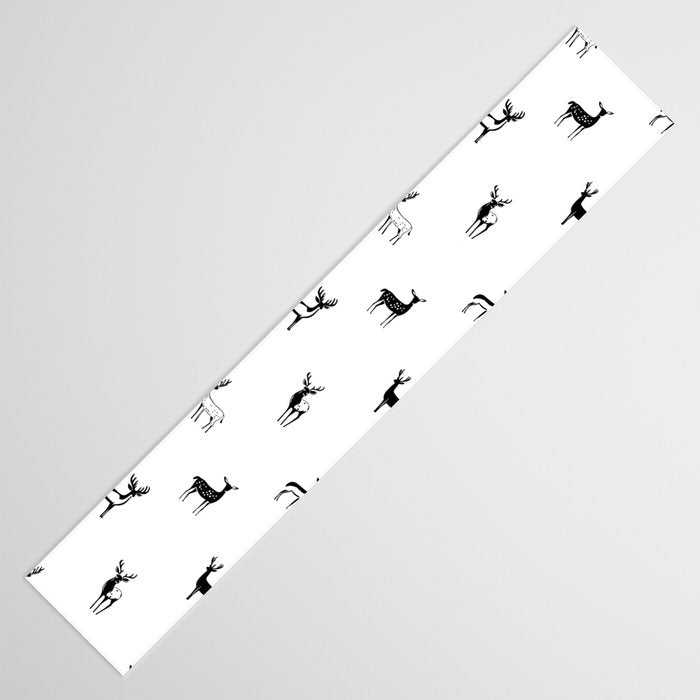 Reindeer animal doodle art pattern Table Runner Gallery Image 3