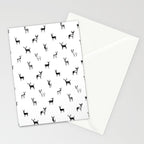 Reindeer animal doodle art pattern Stationery Card Gallery Image 2