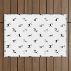 Reindeer animal doodle art pattern Outdoor Rug Gallery Image 1