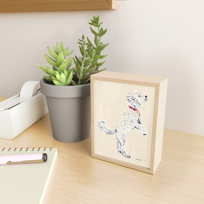 White Poodle  Mini Art Print Gallery Image 2