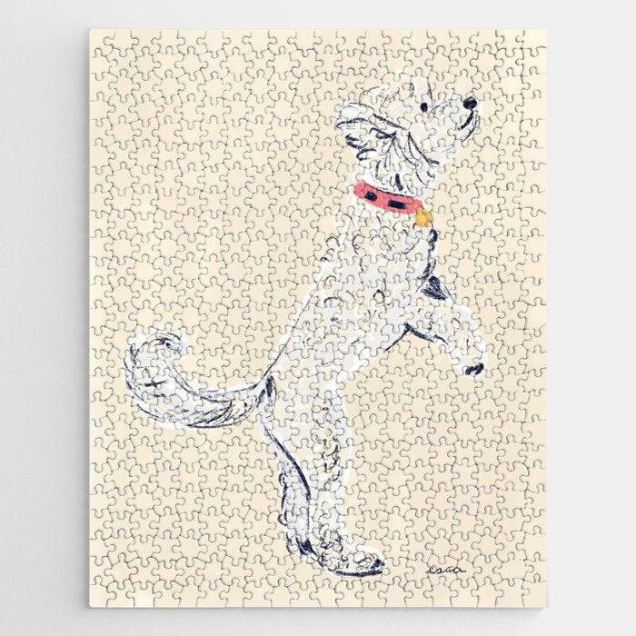 White Poodle  Jigsaw Puzzle Gallery Image 1