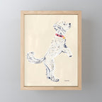 White Poodle  Mini Art Print Gallery Image 1