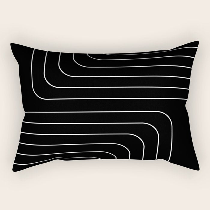 Searching (black) Rectangular Pillow Gallery Image 1