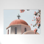 Summer In Greece Art Print | Pink Flowers Photo | Crete Island Holiday | Europe Travel Photography Welcome Mat Gallery Image 1