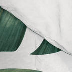 Monstera botanical leaves illustration pattern on white Comforter Gallery Image 4