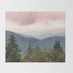Great Smoky Mountain National Park Sunset Layers III - Nature Photography Throw Blanket Gallery Image 2