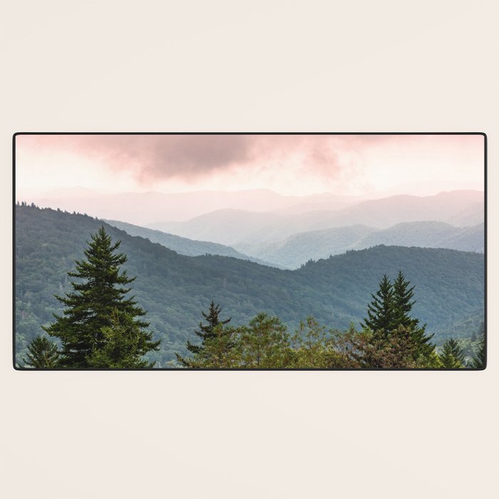 Great Smoky Mountain National Park Sunset Layers III - Nature Photography Desk Mat Gallery Image 3