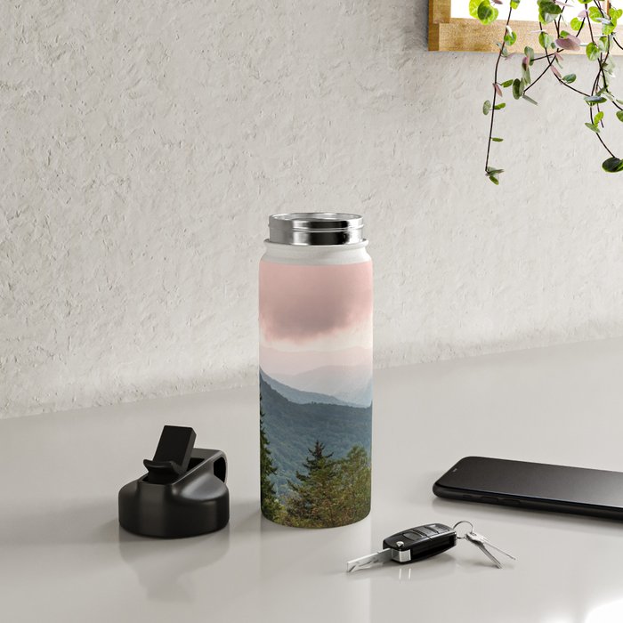 Great Smoky Mountain National Park Sunset Layers III - Nature Photography Water Bottle Gallery Image 4