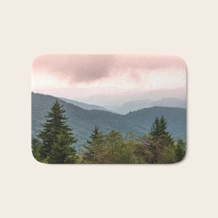 Great Smoky Mountain National Park Sunset Layers III - Nature Photography Bath Mat Gallery Image 1