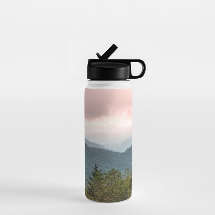 Great Smoky Mountain National Park Sunset Layers III - Nature Photography Water Bottle Gallery Image 1