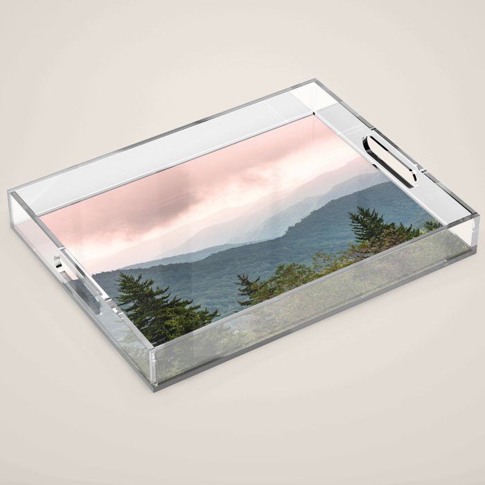 Great Smoky Mountain National Park Sunset Layers III - Nature Photography Acrylic Tray Gallery Image 1