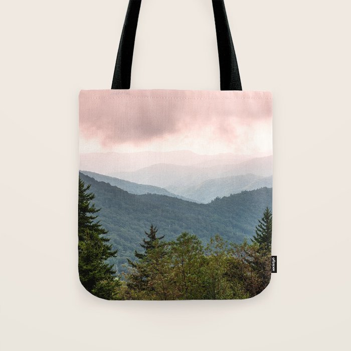 Great Smoky Mountain National Park Sunset Layers III - Nature Photography Tote Bag Gallery Image 1