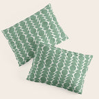 Green Retro Scandinavian - Mid Century Modern Pillow Sham Gallery Image 3