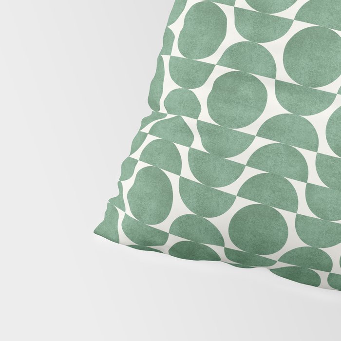 Green Retro Scandinavian - Mid Century Modern Pillow Sham Gallery Image 4