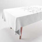 Minimal Line Art Magnolia Flowers Tablecloth Gallery Image 1