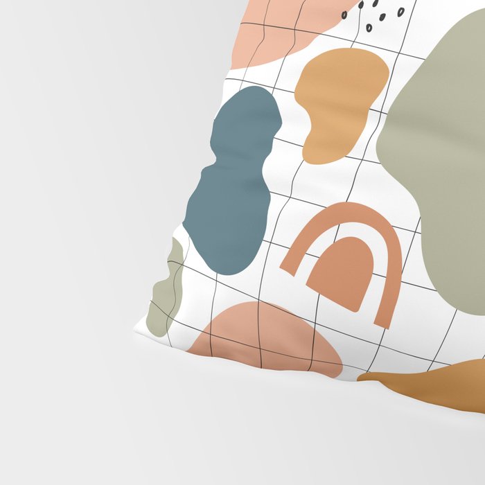 Abstract organic shape art pattern Pillow Sham Gallery Image 4