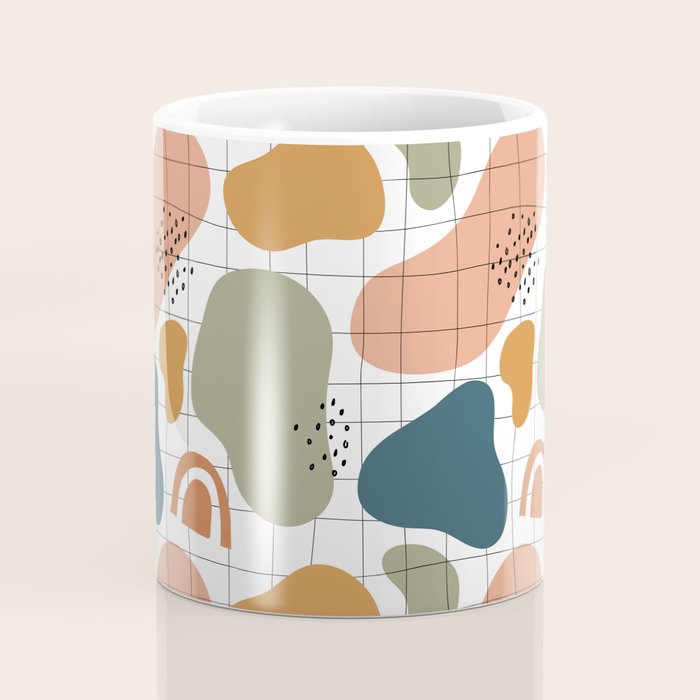 Abstract organic shape art pattern Coffee Mug Gallery Image 4