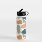 Abstract organic shape art pattern Water Bottle Gallery Image 1