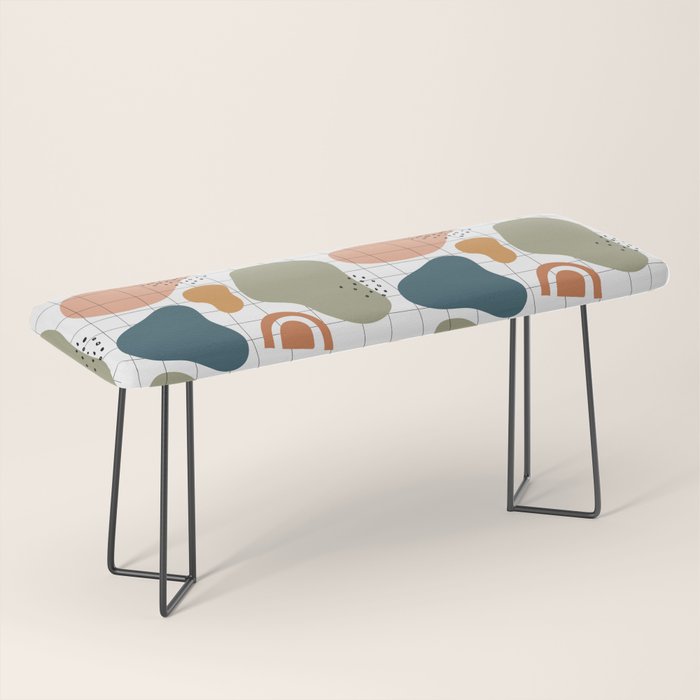 Abstract organic shape art pattern Bench Gallery Image 1