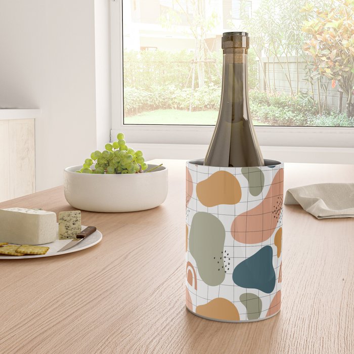 Abstract organic shape art pattern Wine Chiller Gallery Image 4